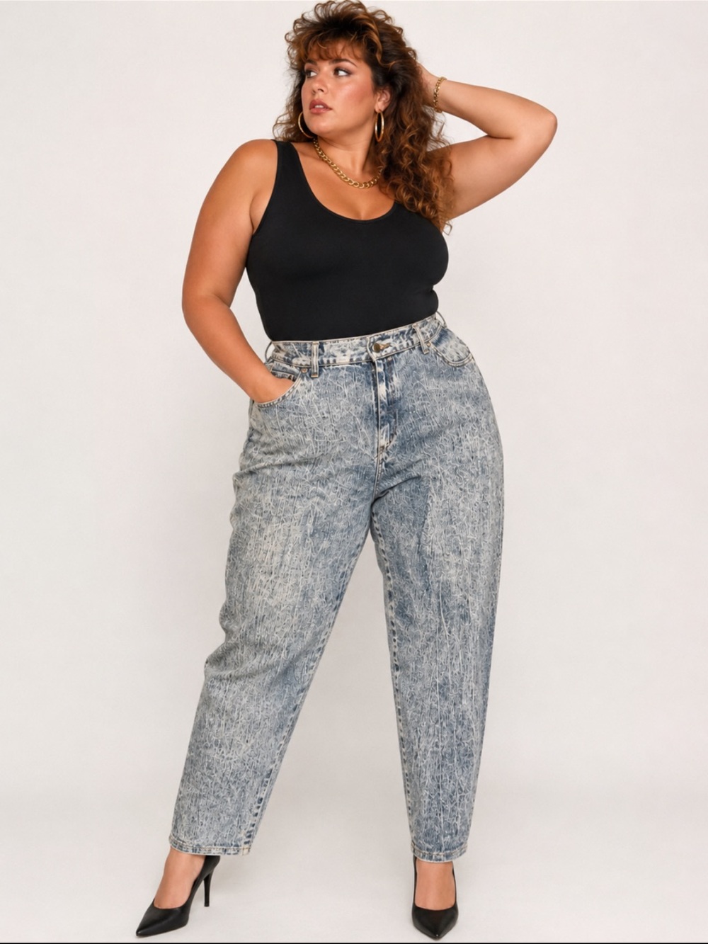 80s Cafe Acid Wash High-Rise Women’s Jeans